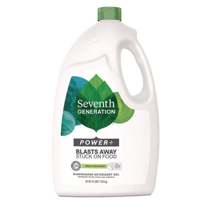 Natural Automatic Dishwasher Gel, Ultra Power Plus, Fresh Citrus Scent, 65 oz Bottle