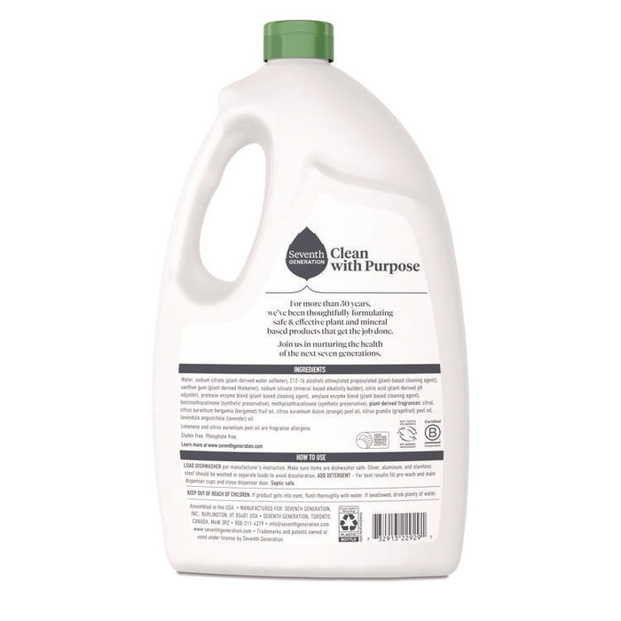 Natural Automatic Dishwasher Gel, Ultra Power Plus, Fresh Citrus Scent, 65 oz Bottle
