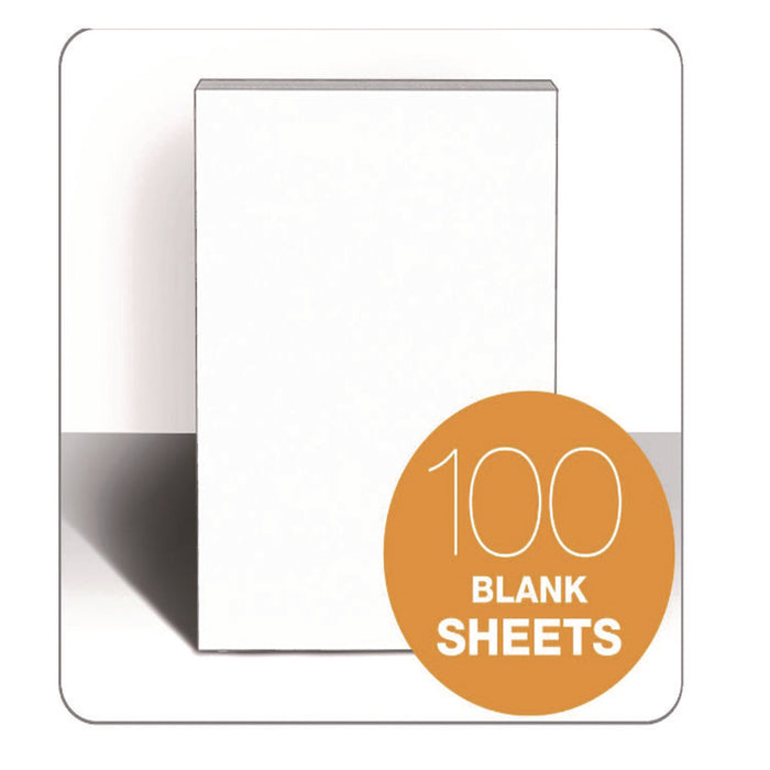 Second Nature Recycled Unruled Memo Pads, Unruled, (100) White 4 x 6 Sheets, 12/Pack