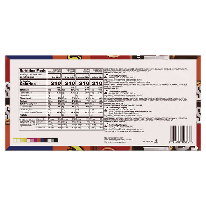 Full Size Chocolate Candy Bar Variety Pack, Assorted, 1.5 oz Bars, 30 Bars