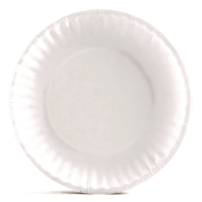 Economy Paper Plates, 6" dia, White, 250/Pack, 4 Packs/Carton