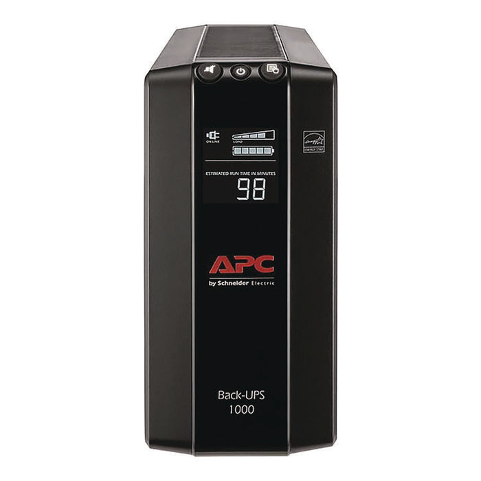 Back-UPS Pro Compact Tower LCD Battery Backup and Surge Protector with USB, 1,000 VA, 8 Outlets, 1,103 J