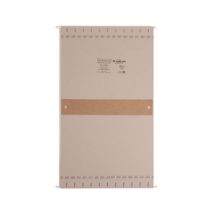 TUFF Extra Capacity Hanging File Folders with Easy Slide Tab, 2" Capacity, Letter, 1/3-Cut Tabs, Steel Gray, 18/Box