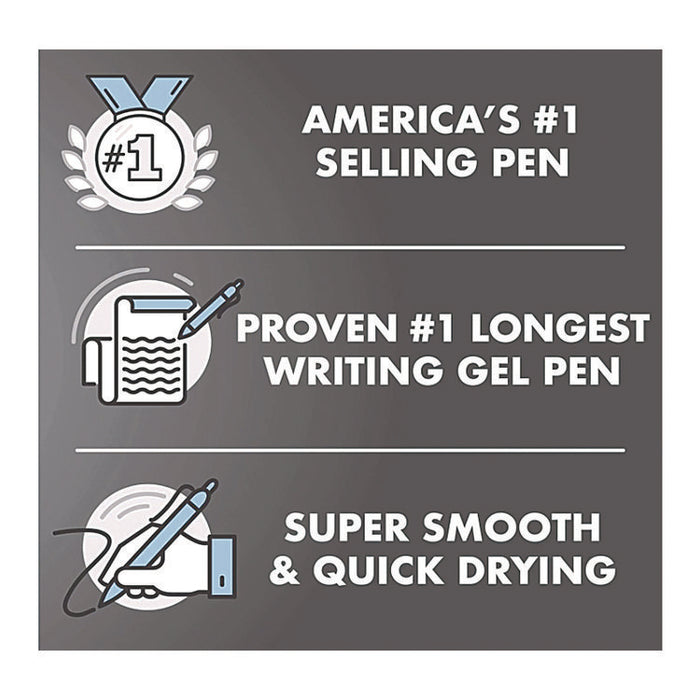 G2 Premium Gel Pen, Retractable, Extra-Fine 0.5 mm, Black Ink, Smoke/Black Barrel, 4/Pack