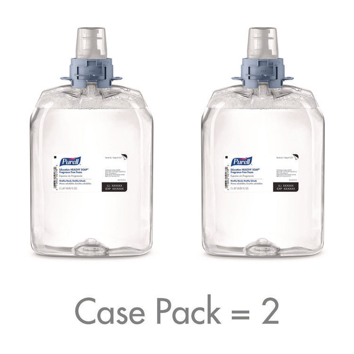 Education HEALTHY SOAP Fragrance Free Foam Refill, Unscented, 2,000 mL, 2/Carton