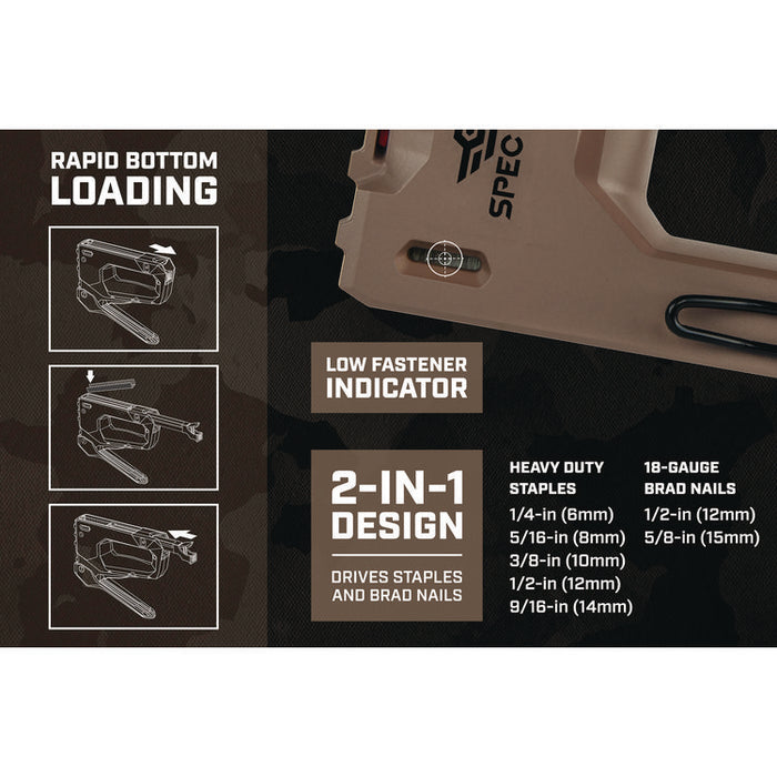 Hi-Start Hand Tacker, T50 Style Staples (0.25" to 0.56") and 18-gauge Brads (0.5" to 0.63")