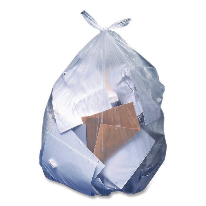Low-Density Can Liners, 10 gal, 0.35 mil, 24" x 23", Clear, Flat Pack, 1,000/Carton