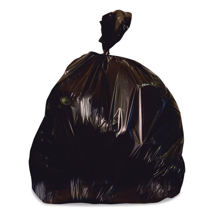 Linear Low-Density Can Liners, 45 gal, 4 mil, 40" x 46", Black, Flat Pack, 50/Carton