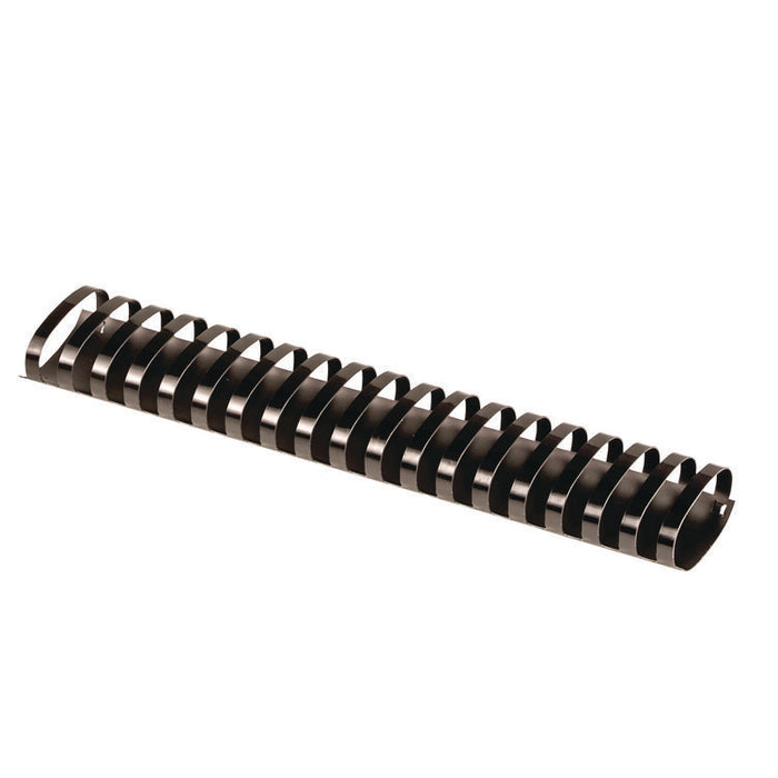 Plastic Comb Bindings for 11 x 8.5 Documents, 19 Oval Shaped Rings, 2" (500-Sheet) Capacity, Black, 40/Pack