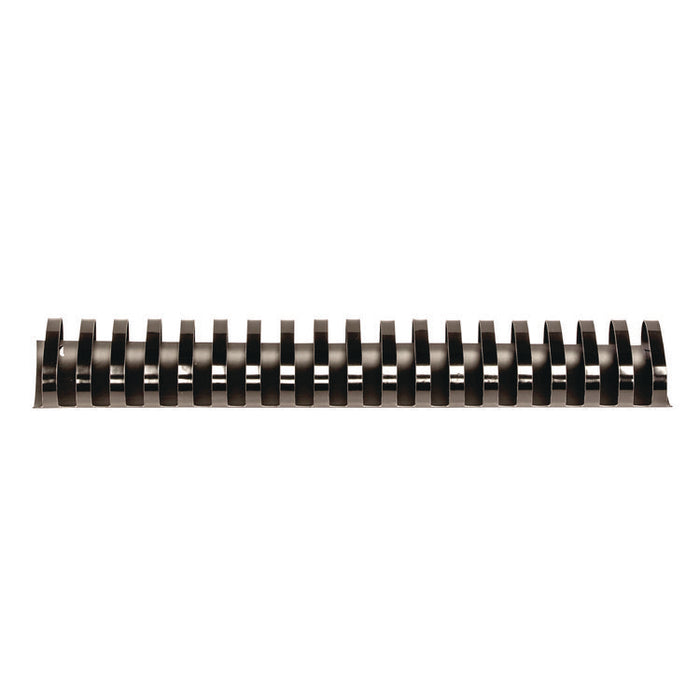 Plastic Comb Bindings for 11 x 8.5 Documents, 19 Oval Shaped Rings, 2" (500-Sheet) Capacity, Black, 40/Pack