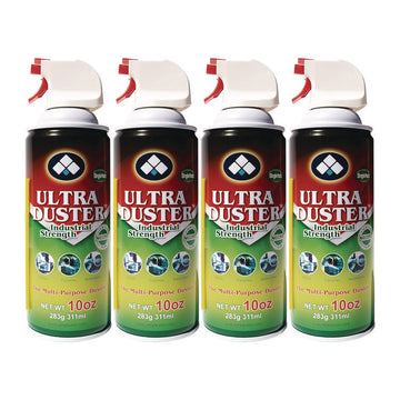 Ultra Duster Industrial Strength Air Duster, 10 oz Can, 4/Pack