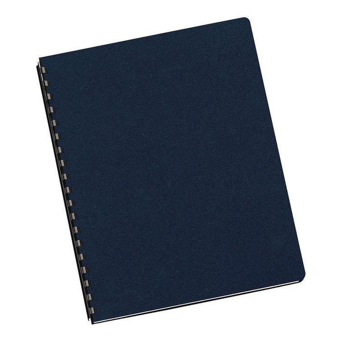 Futura Oversized Pre-Punched Presentation Covers, Plastic, Round Corners, 11.25 x 8.75, Navy, 25/Pack