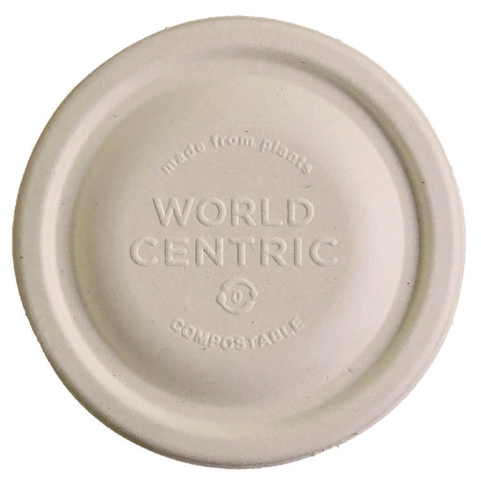 Fiber Lids for Bowls, Fits 8 oz Bowls, 3.7" Diameter x 0.4" h, Natural, Paper, 1,000/Carton