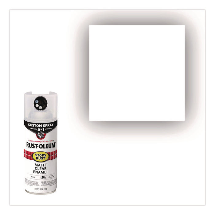 Stops Rust 5-in-1 Spray Paint, Matte Clear, 12 oz Aerosol Can
