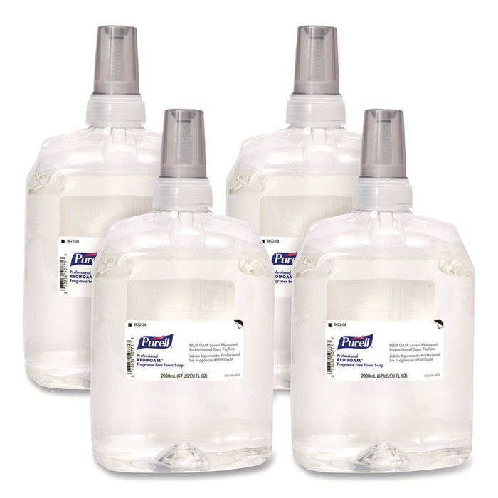 Professional REDIFOAM Foam Soap Refill, Fragrance-Free, 2,000 mL, 4/Carton