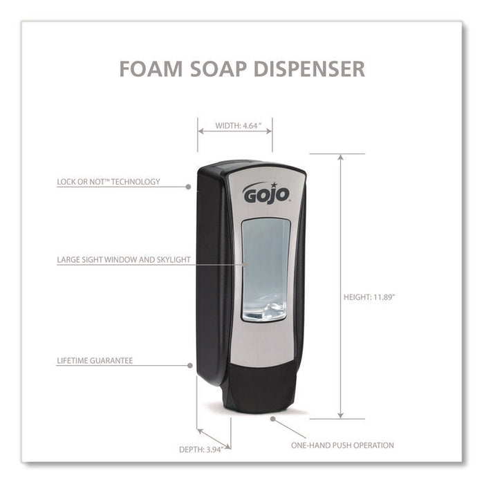 ADX-12 Dispenser, 1,250 mL, 4.64 x 3.94 x 11.89, Black/Gray, 6/Carton