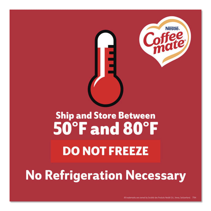 Liquid Coffee Creamer, Peppermint Mocha, 0.38 oz Mini Cups, 50/Box