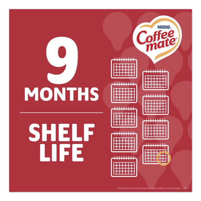 Liquid Coffee Creamer, Peppermint Mocha, 0.38 oz Mini Cups, 50/Box, 4 Boxes/Carton