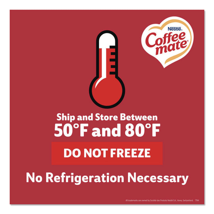 Liquid Coffee Creamer, Peppermint Mocha, 0.38 oz Mini Cups, 50/Box, 4 Boxes/Carton