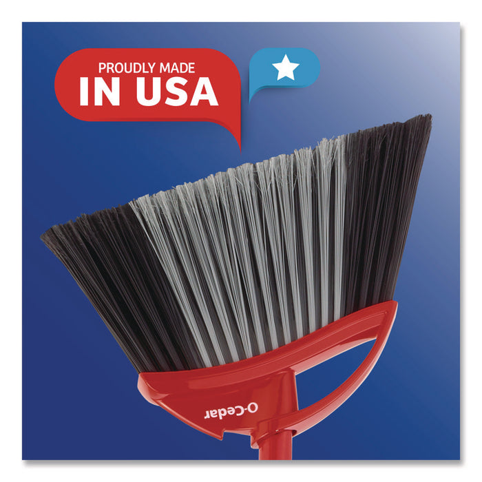 PowerCorner Pet Pro Broom and Step-On Dust Pan, 56" Length, Red/Black/Gray