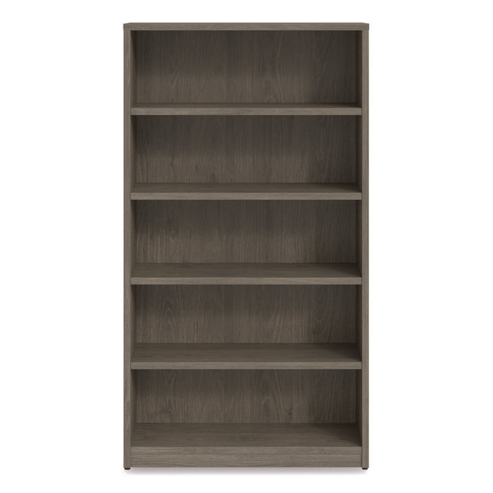 Alera Seville Bookcase, Five-Shelf, 36w x 14d x 65h, Walnut