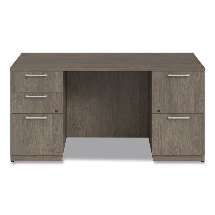 Alera Seville Series Double Pedestal Desk, 60" x 30" x 29", Walnut