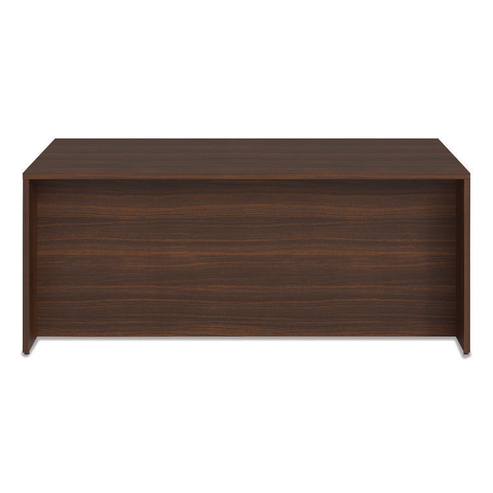 Alera Seville Series Double Pedestal Desk, 72" x 36" x 29", Mahogany