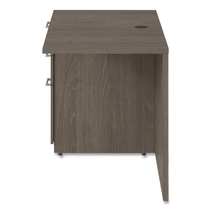 Alera Seville Series Desk Return with Pedestal, Left, 48" x 24" x 29", Walnut
