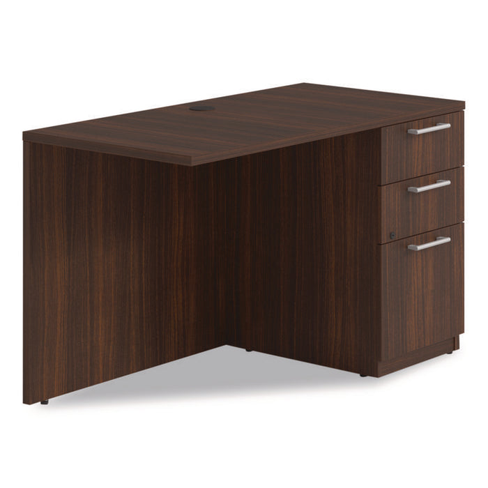 Alera Seville Series Desk Return with Pedestal, Right, 48" x 24" x 29", Mahogany