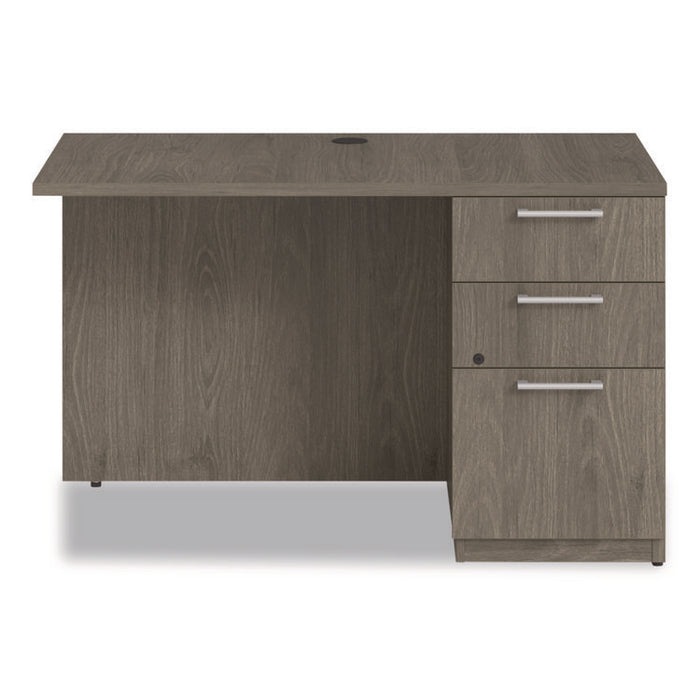 Alera Seville Series Desk Return with Pedestal, Right, 48" x 24" x 29", Walnut