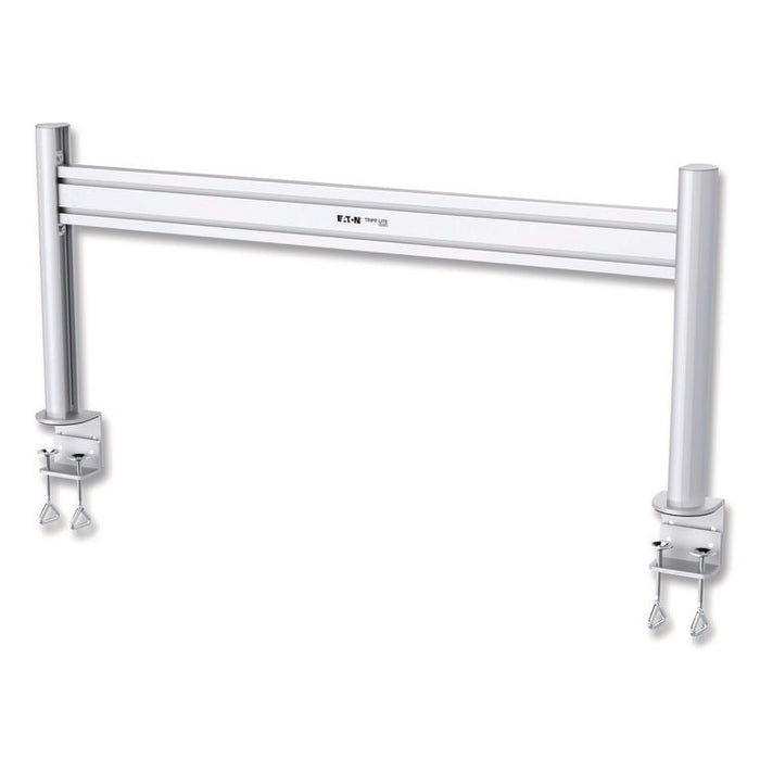 Slat Rail with Posts for Slat Wall System for 32" TVs, 8.1w x 5.7d x 5.51h, Silver, Supports 33 lb