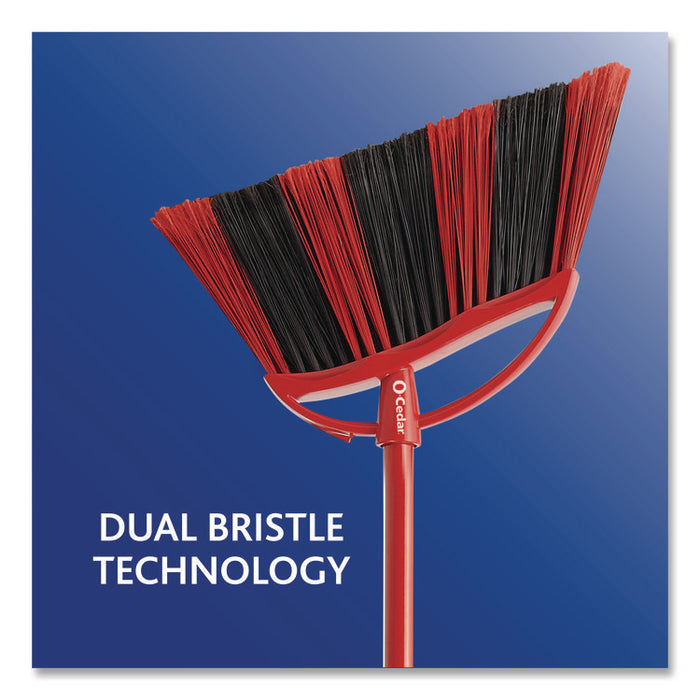 One Sweep LG Broom with Dustpan, 57" Length, Red/Black/Gray