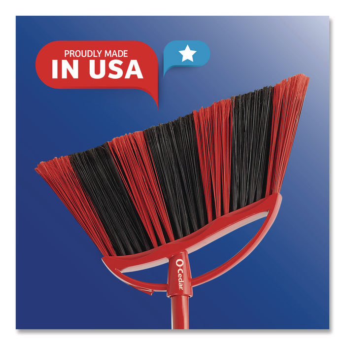 One Sweep LG Broom with Dustpan, 57" Length, Red/Black/Gray