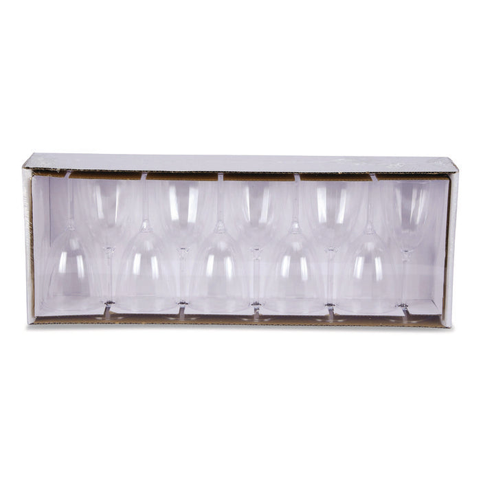 Classicware One-Piece Stemware, 6 oz, Plastic, Clear, 100/Carton