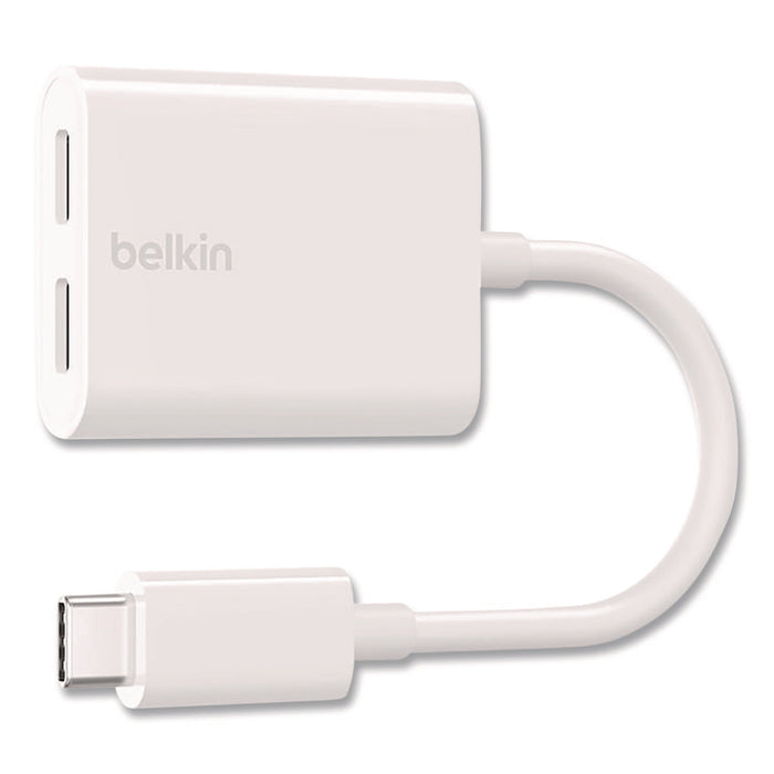 RockStar USB-C Audio + Charge Adapter, White