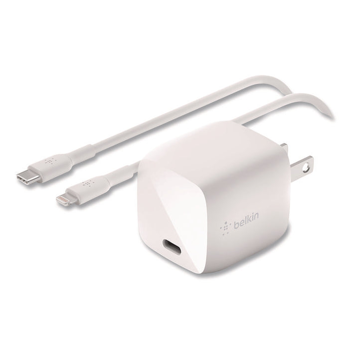 BOOST CHARGE USB-C PD 3.0 PPS Wall Charger + USB-C to Lightning Cable, White