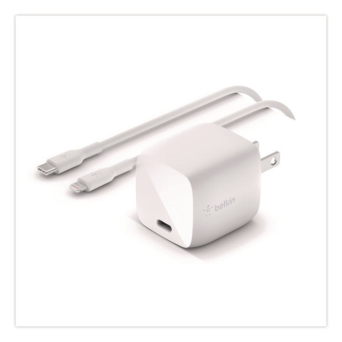 BOOST CHARGE USB-C PD 3.0 PPS Wall Charger + USB-C to Lightning Cable, White