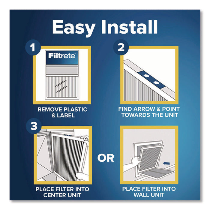 Premium Allergen, Bacteria and Virus Air Filter, MERV 13, MPR 1900, 14 x 25, 4/Carton
