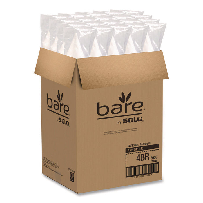 Cone Water Cups, ProPlanet Seal, 4 oz, Paper, White, 200/Bag, 25 Bags/Carton