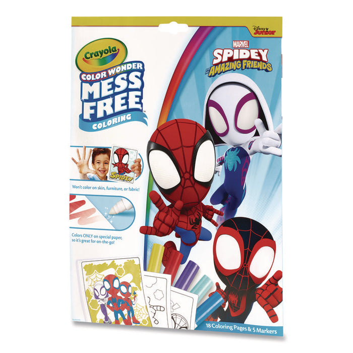Spidey and His Amazing Friends Color Wonder Kit, Includes Five Markers, Ages 3 and Up, 18 Pages