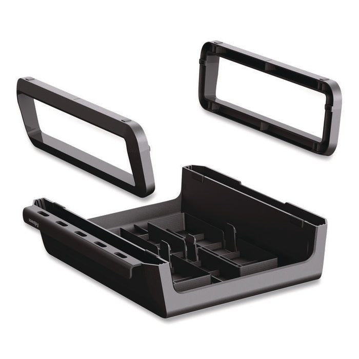 Breyta Monitor Stand, 13.94" x 11.97" x 3.23" to 5.9", Black, Supports 33 lb