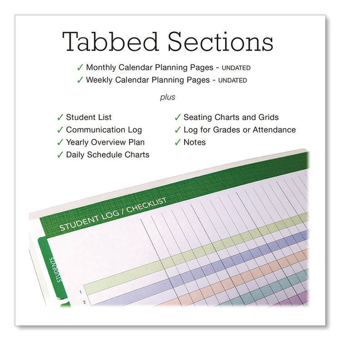 Deluxe Teacher's Academic Weekly/Monthly Planner, 7 Classes, Rainbow Artwork, Multicolor Cover, 11 x 8.5 Sheets, 52-Week Span