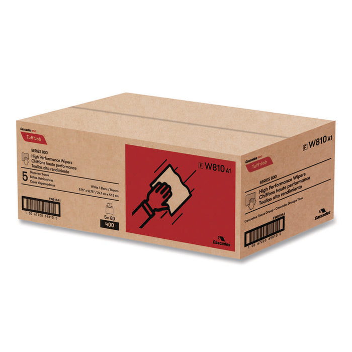 Tuff-Job Spunlace Towels, 1-Ply, 9.75 x 16.75, White, 80 Sheets/Box, 5 Boxes/Carton