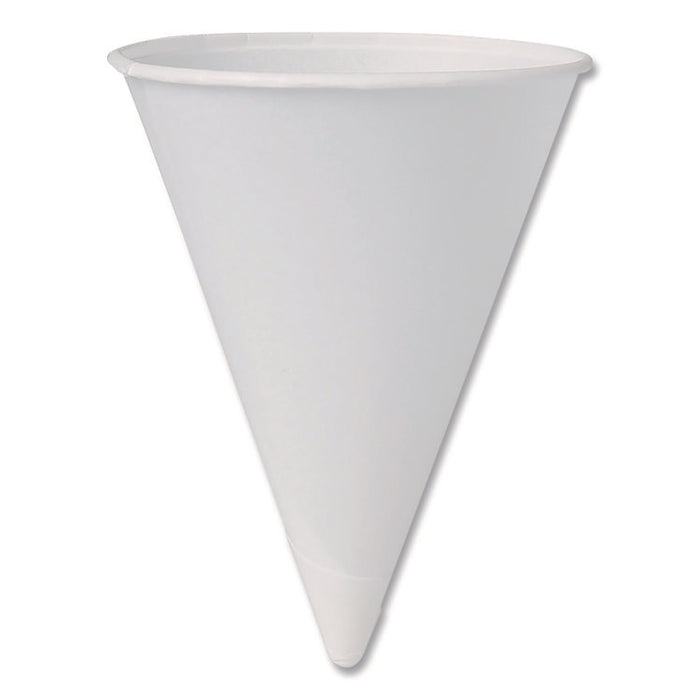 Cone Water Cups, ProPlanet Seal, 4 oz, Paper, White, 200/Bag, 25 Bags/Carton