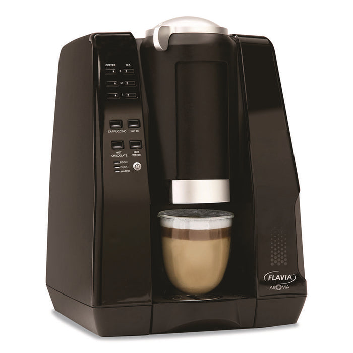 Aroma Brewer, with 134 Assorted Drinks Bundle, Black