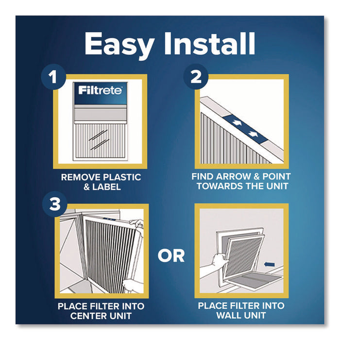 Allergen Defense Air Filter, MERV 11, MPR 1000, 16 x 25, 4/Carton