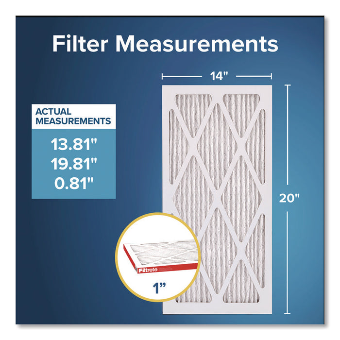 Allergen Defense Air Filter, MERV 11, MPR 1000, 14 x 20, 4/Carton