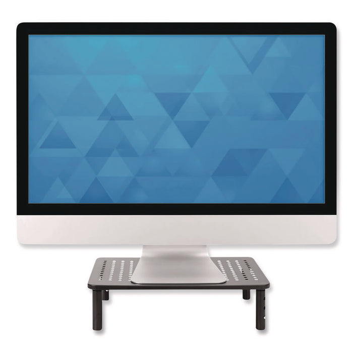 Adjustable Desktop Monitor Riser, For Up to 32" Monitors, 14.57" x 9.25" x 5.51", Black, Supports 44 lb