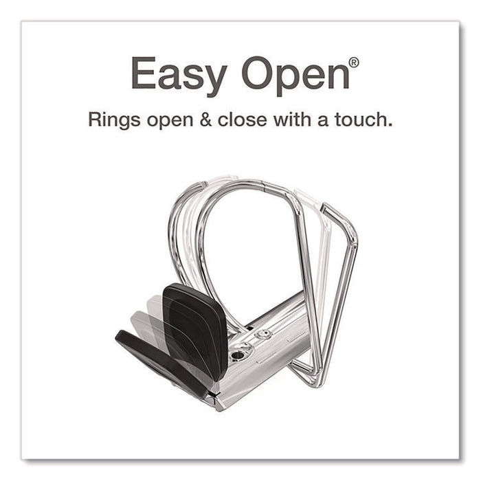 Premier Easy Open ClearVue Locking Slant-D Ring Binder, 3 Rings, 1" Capacity, 11 x 8.5, Black