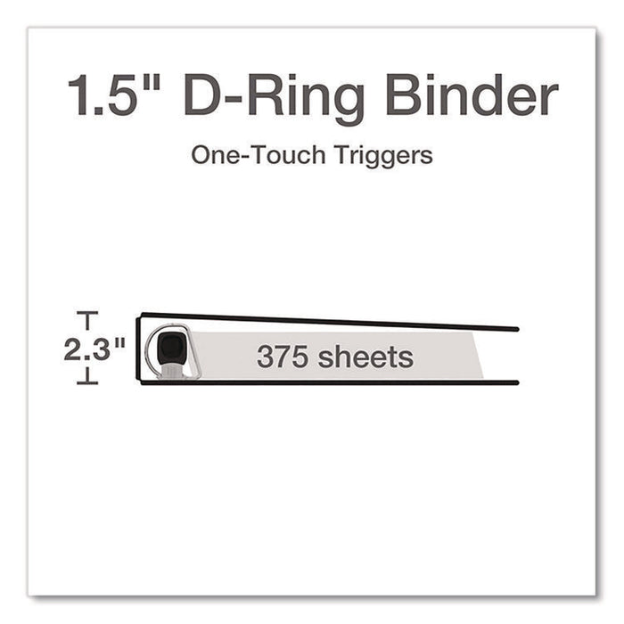 Premier Easy Open ClearVue Locking Slant-D Ring Binder, 3 Rings, 1.5" Capacity, 11 x 8.5, White